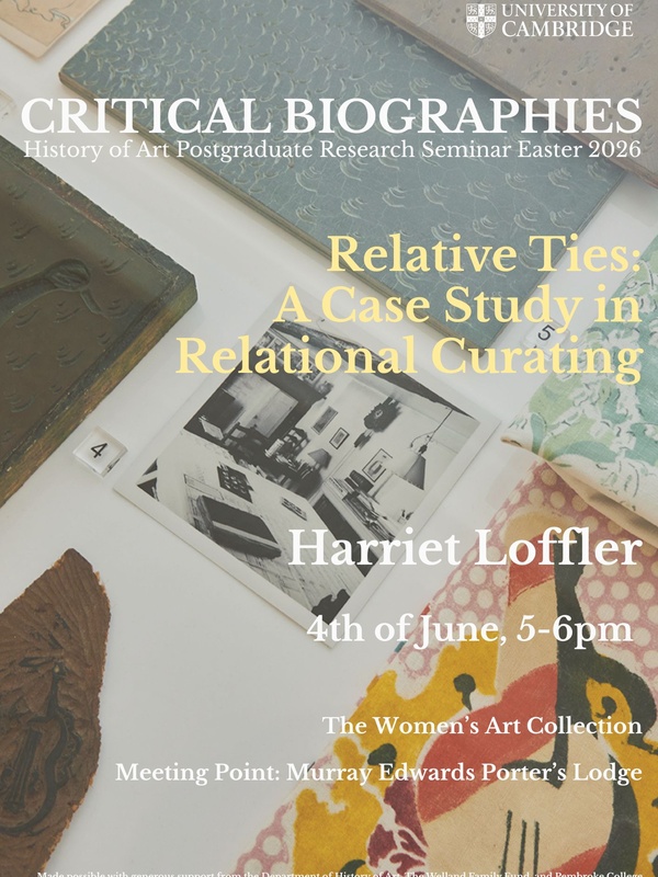 Hoart Postgrad Seminar poster - Harriet Loffler