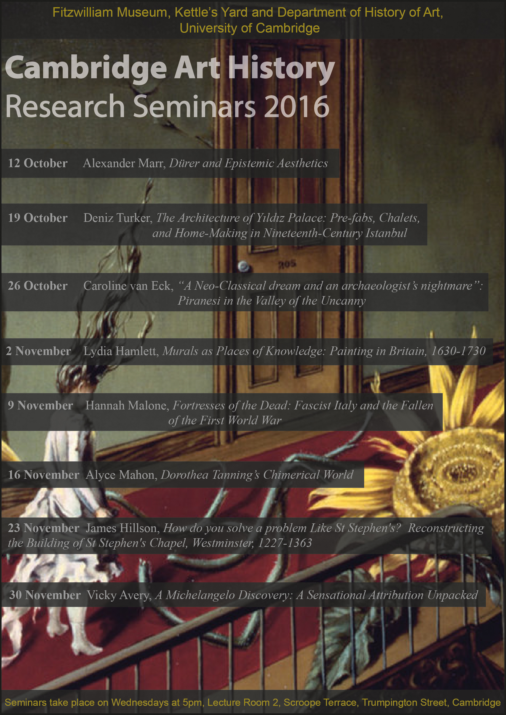 Joint Staff Research Seminar Series Michaelmas 2016